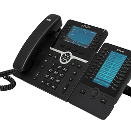 ФЛАТ-ПРО FLAT-PHONE B10P, ip-телефон для бизнеса (20 SIP-аккаунтов, 2 порта 10/100/1000BASE-T (RJ-45), ЖК-дисплей, PoE, адаптер питания 220В)